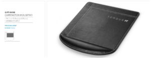 Leather mouse pad with gel wrist rest